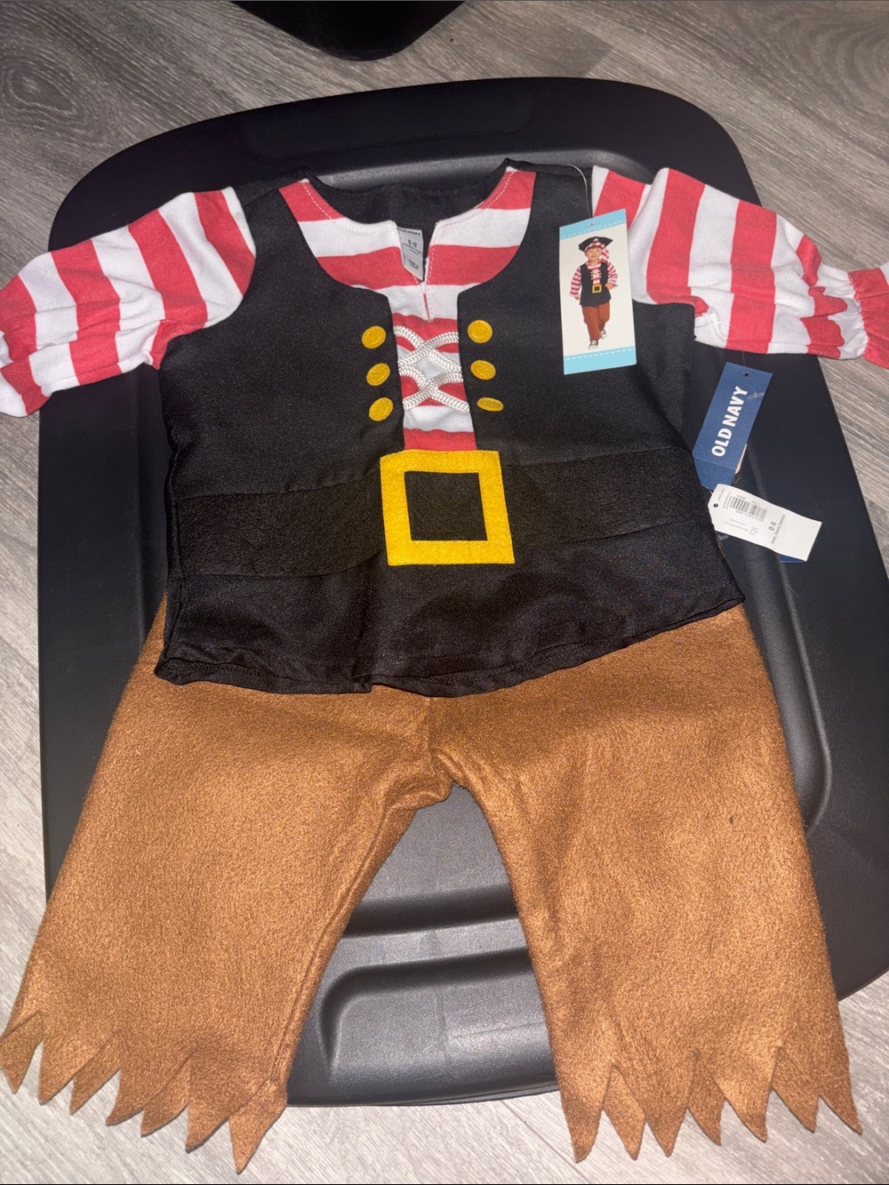 Old Navy Red, Black & Brown Pirate Costume for Kids